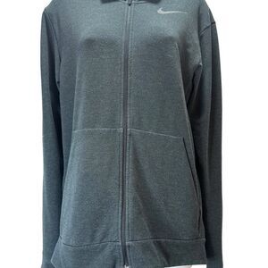 Nike Dri Fit Charcoal Full-Zip Hoodie size Small